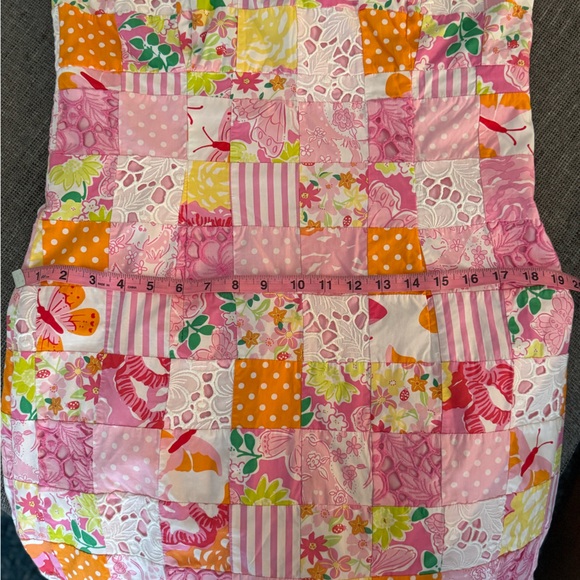 Vintage Lilly Pulitzer White Label strapless 2 minute sewn patch dress EUC Sz 14 - Picture 9 of 11